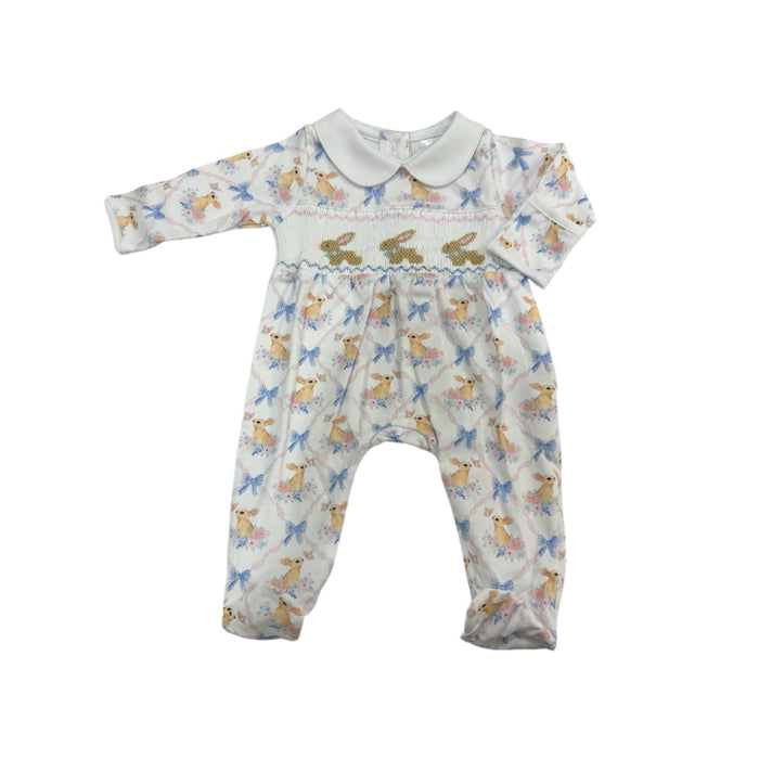 Trellis Bunnies Footie Babygrow