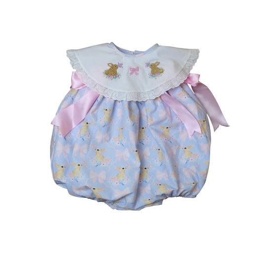 Trellis Bunnies French Knot Romper