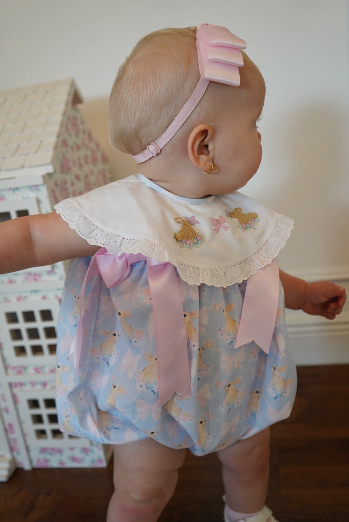 Trellis Bunnies French Knot Romper