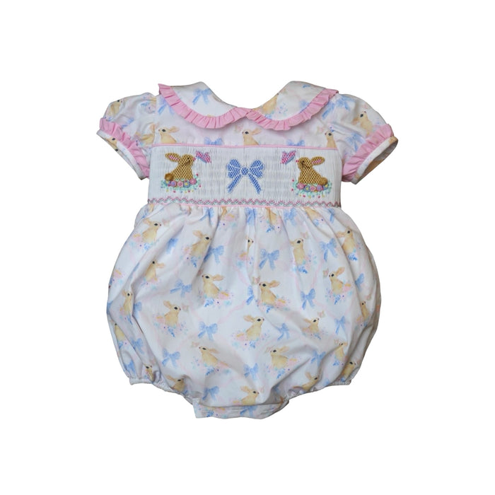 Trellis Bunnies Handsmocked