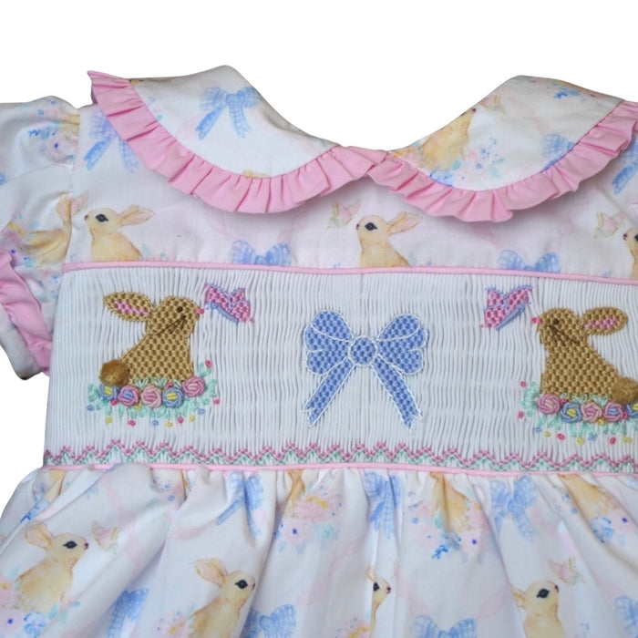 Trellis Bunnies Handsmocked