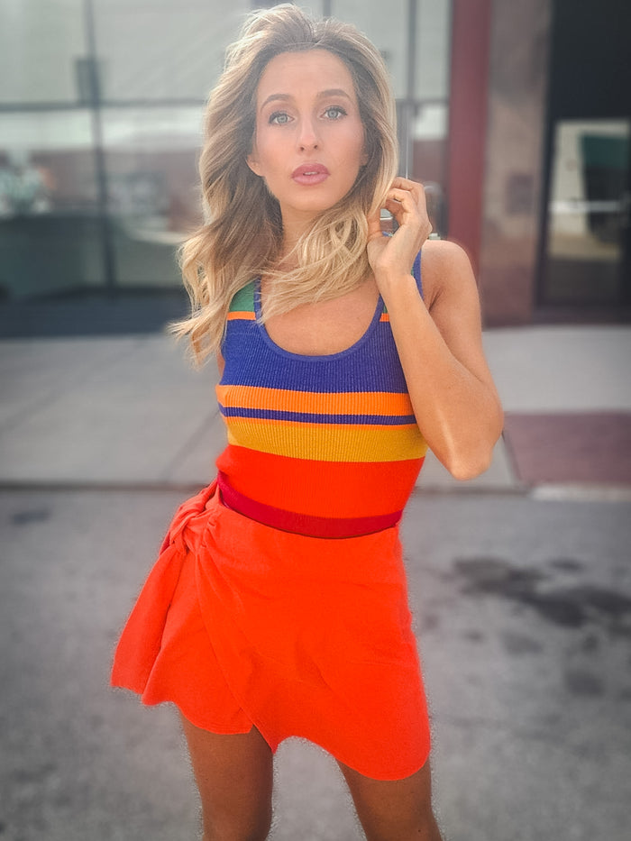 Tribal Coastal Line U-Neck Tank