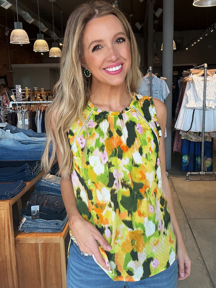 Tribal Golden Hour Sleeveless Blouse