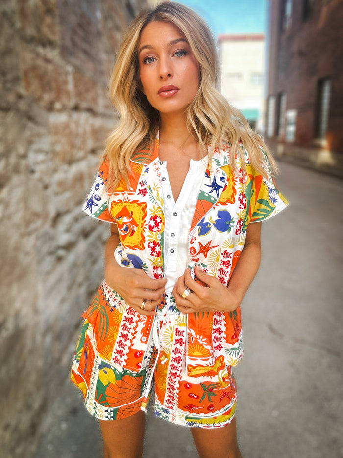 Tribal Island Bloom Blouse