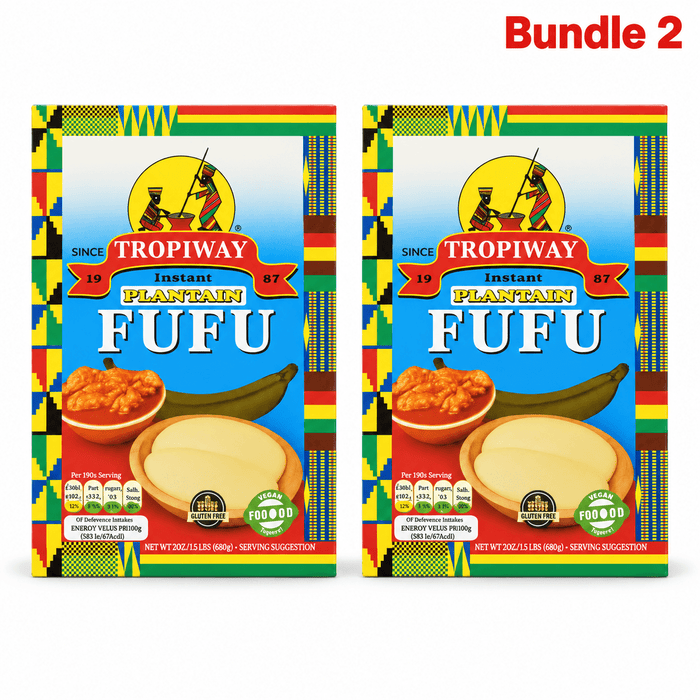 Tropiway plantain fufu flour 24 oz, pack of 2 bags