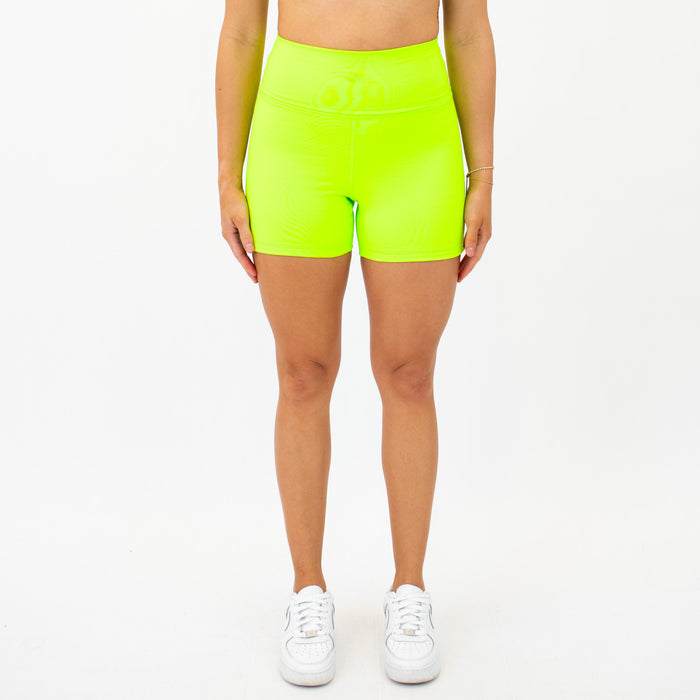 Neon Green High Rise Spandex Shorts