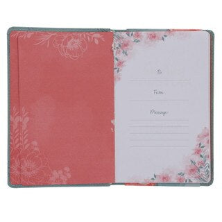 Trusting in God's Plan Teal Faux Faux Leather 90-Day Devotional