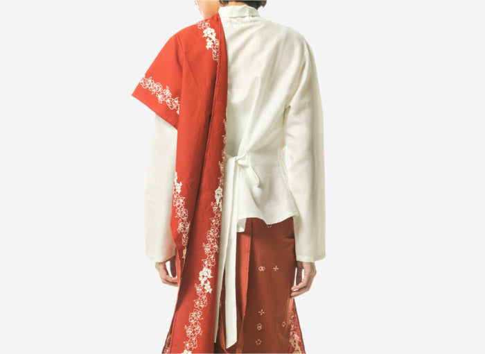 "Untaian Bunga " - Wide Shawl