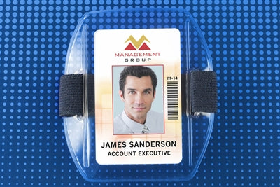 Vertical Armband Badge Holder with Strap - Credit Card Size, Qty = 25