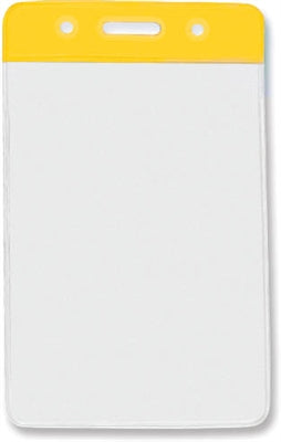 Vertical Badge Holder with Color Bar, Data/Credit Card Size, Qty = 100