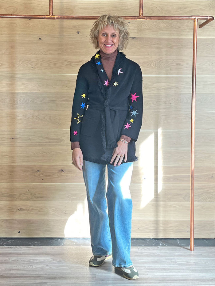 Vilagallo Beatriz Cardigan Rodeo Black