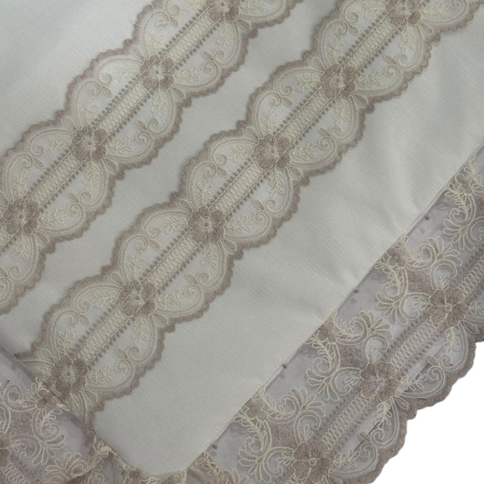 Violette Ivory/Lilac Bassinet Pad/Liner 2-piece set