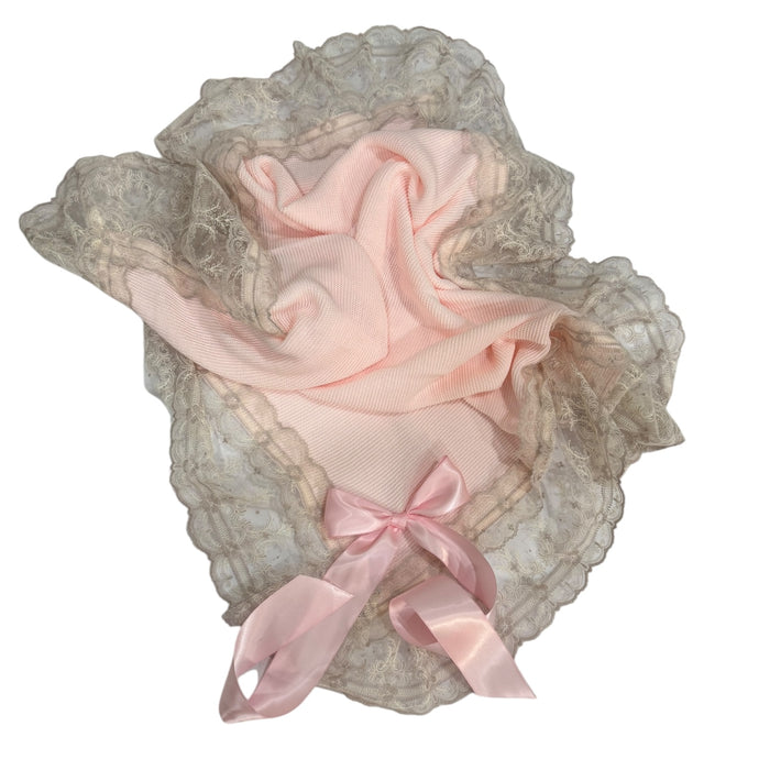 Violette Luxe Pink and Lilac Knitted Blanket