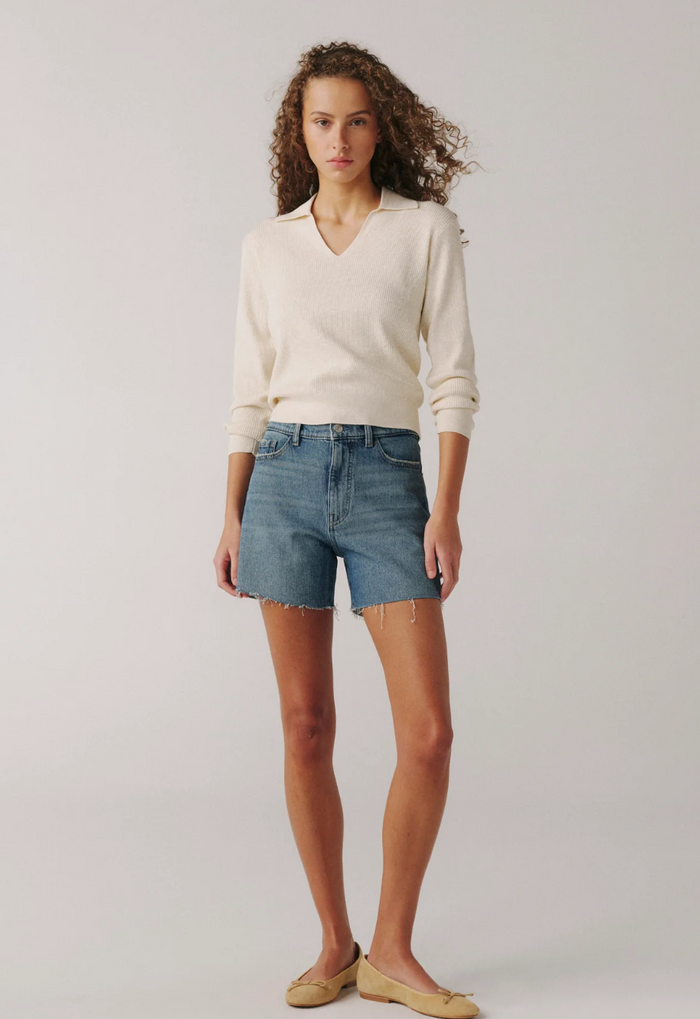 Warp + Weft VVI Relaxed Jean Short in Earth Mother