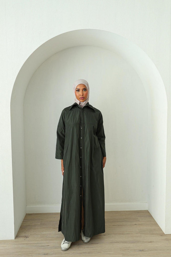 Waterproof Abaya Coat - Khaki
