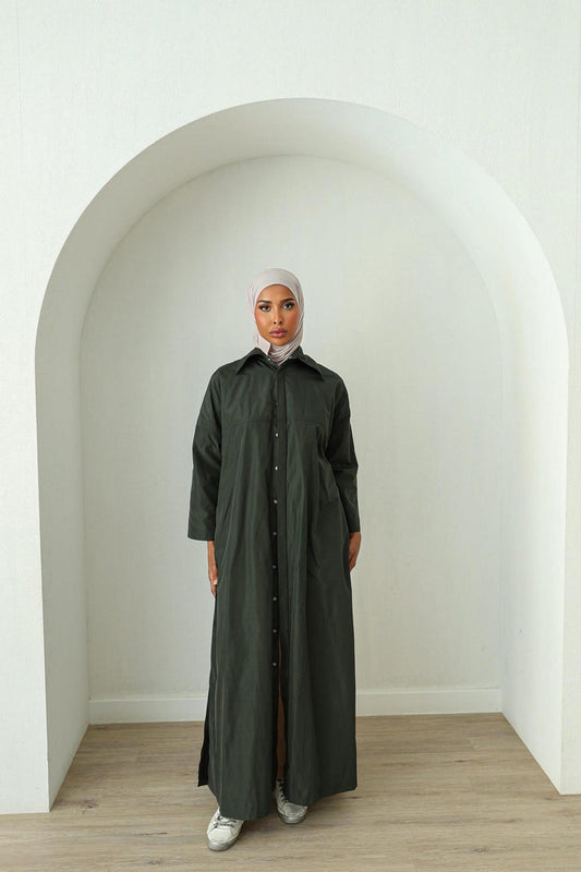 Waterproof Abaya Coat - Khaki