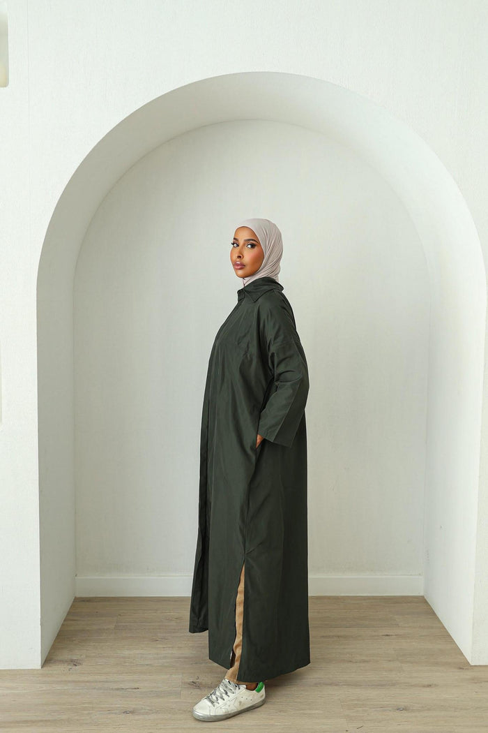 Waterproof Abaya Coat - Khaki