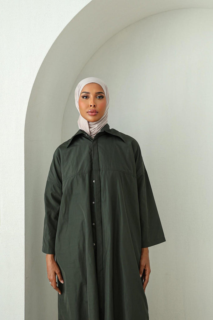Waterproof Abaya Coat - Khaki