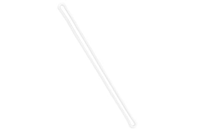 White 6" Plastic Loop Strap - 2410-2008, Qty = 100