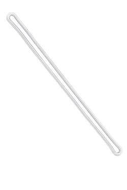 White 6" Plastic Loop Strap - 2410-2008, Qty = 100