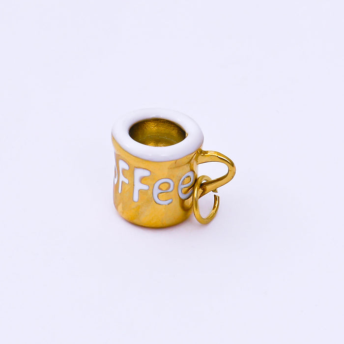 White Coffee Mug Charm