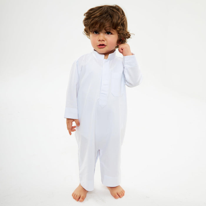 White Kuwaiti Dishdasha-Babies
