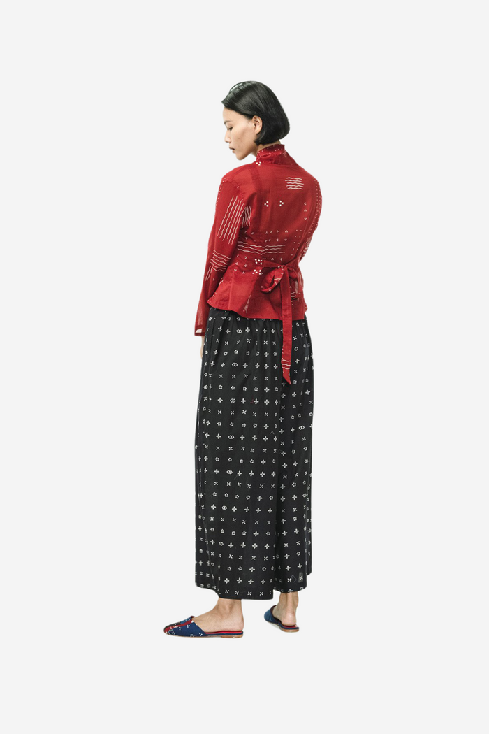 "Wiji" - Two Buttons Maxi Pants