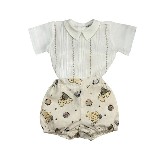 Winnie-the-Pooh Cream Boy 2-PC set