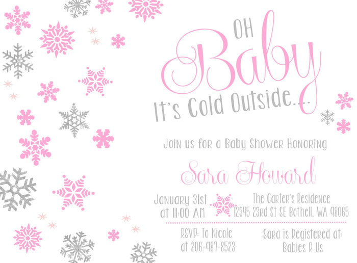Oh Baby It's Cold Outside Baby Shower Invite