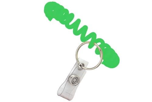 Wrist Coil with Clear Vinyl Strap and 7/8" Nickel-Plated Split Ring, Qty = 250