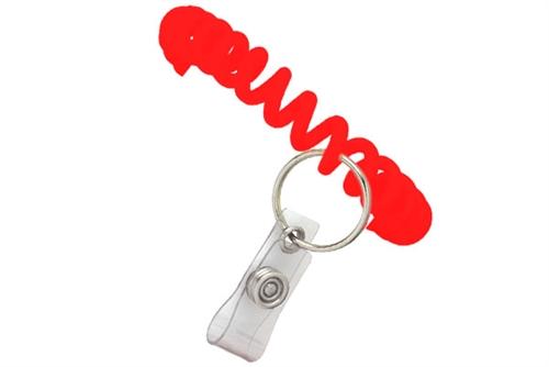Wrist Coil with Clear Vinyl Strap and 7/8" Nickel-Plated Split Ring, Qty = 250