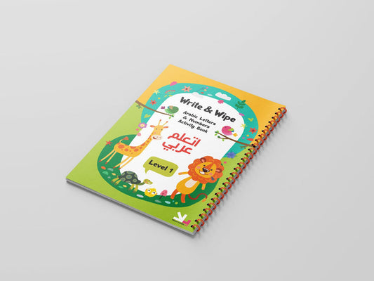 YallaLearn Write and Wipe Animals Book: Level One