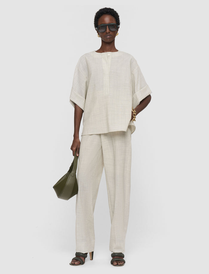 White Yani Light Wool Blouse - Joseph