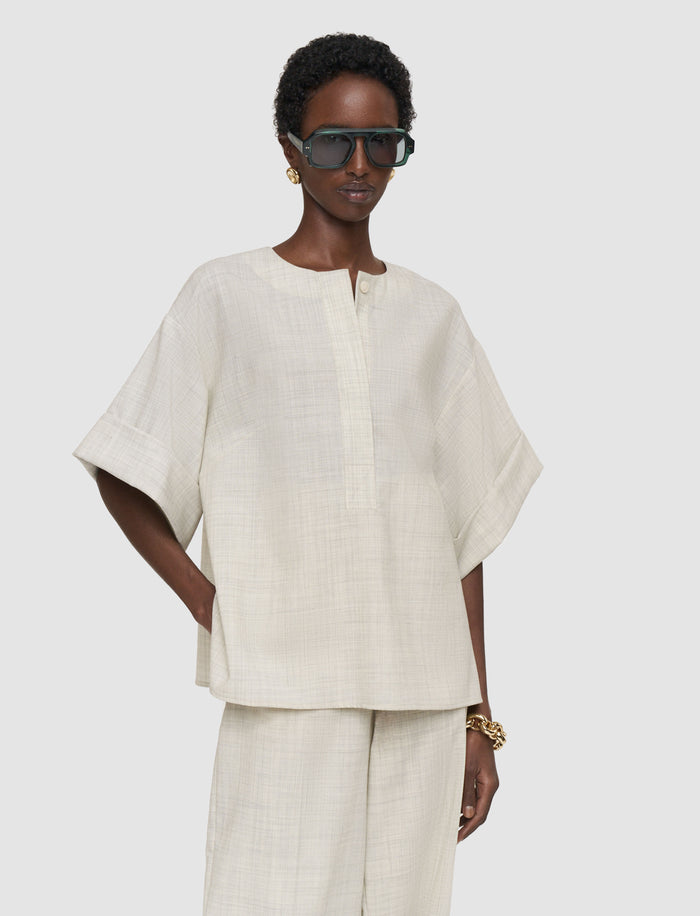 White Yani Light Wool Blouse - Joseph
