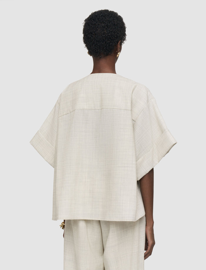 White Yani Light Wool Blouse - Joseph