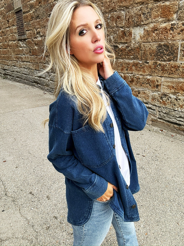 Z Supply All Day Knit Denim Jacket