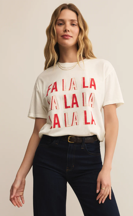 Z Supply Falalala Boyfriend Tee