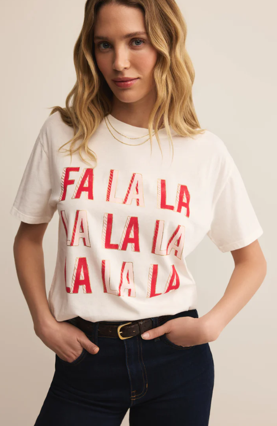 Z Supply Falalala Boyfriend Tee