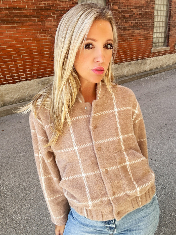 Z Supply Lex Plaid Bomber Jacket