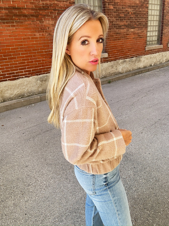 Z Supply Lex Plaid Bomber Jacket