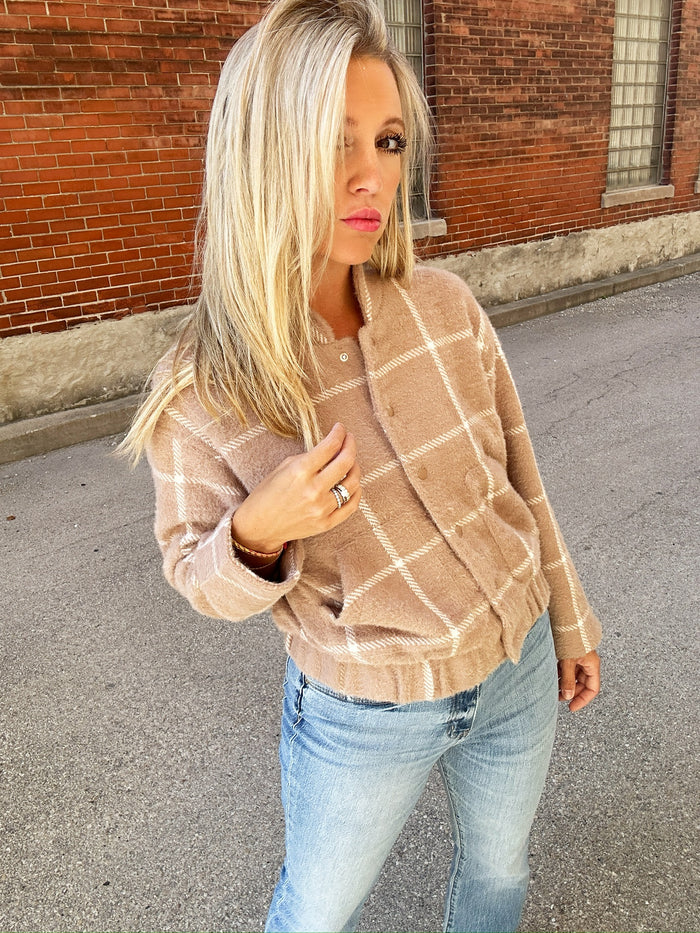 Z Supply Lex Plaid Bomber Jacket