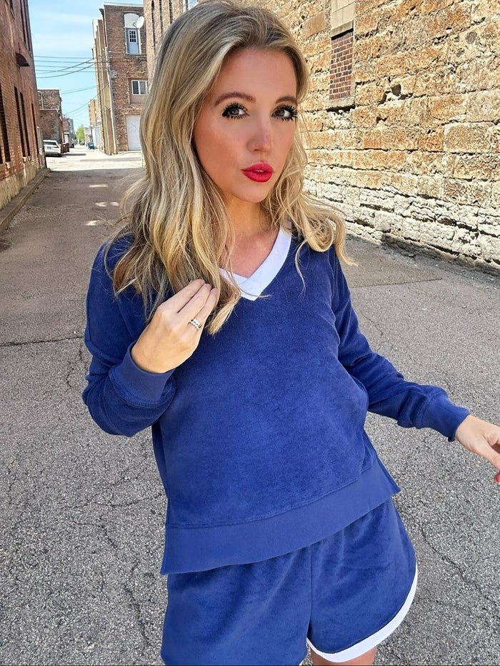 Z Supply Marx V-Neck Terry Sweatshirt