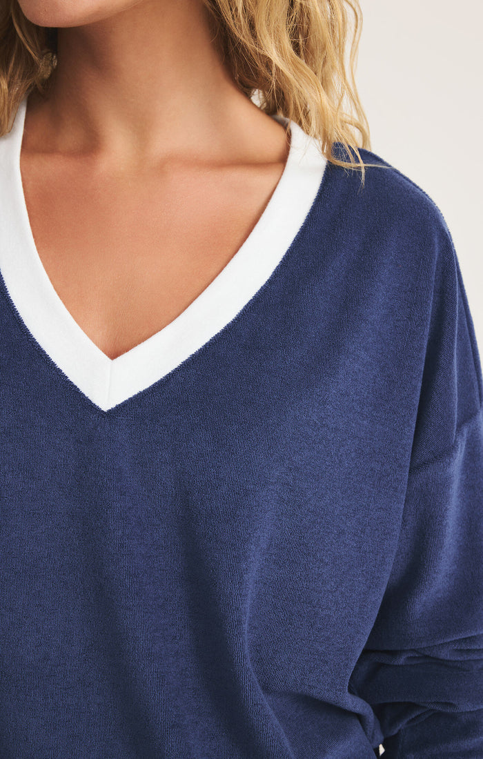 Z Supply Marx V-Neck Terry Sweatshirt