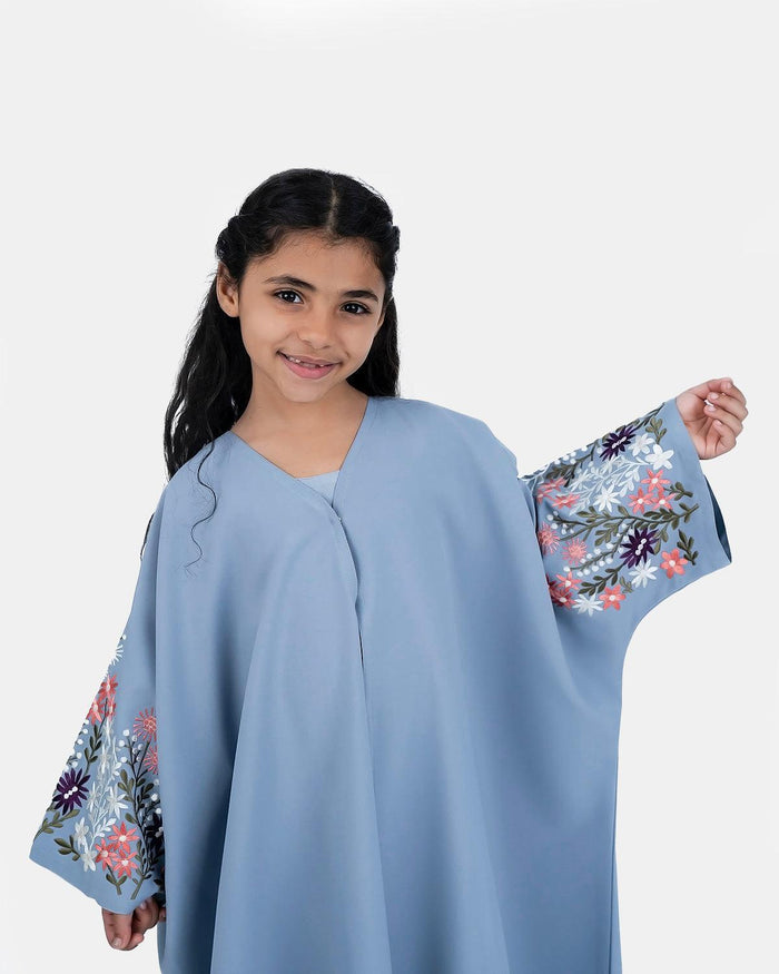 Zahra Abaya Grey- Kids