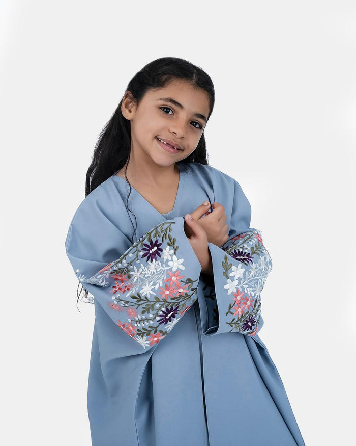 Zahra Abaya Grey- Kids