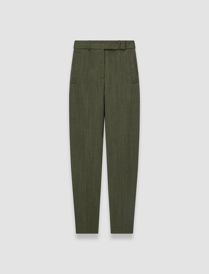 Green Zen Light Wool Trousers - Joseph