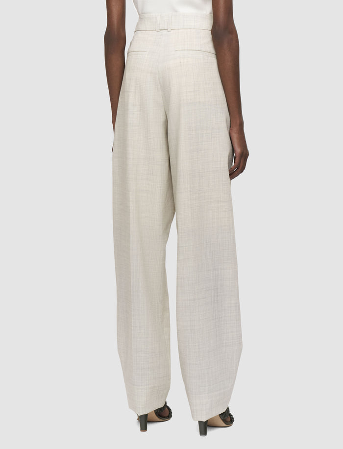 White Zen Light Wool Trousers - Joseph